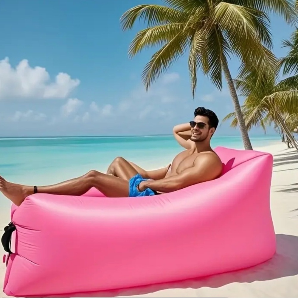 Inflatable Pink Beach Lounger